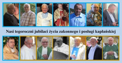 Tegoroczne jubileusze zakonne i kapłańskie